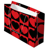 Grand Sac Cadeau Coeurs (Devant Angle)