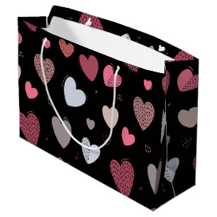 Grand Sac Cadeau Coeurs 2