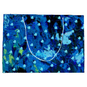 Grand Sac Cadeau Coeurs bleus (Dos)