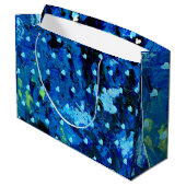 Grand Sac Cadeau Coeurs bleus (Dos Angle)