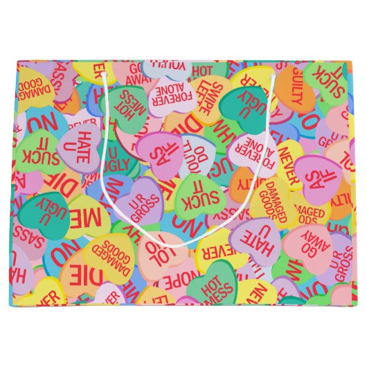 Grand Sac Cadeau Coeurs de bonbons V. 2.0 (Devant)