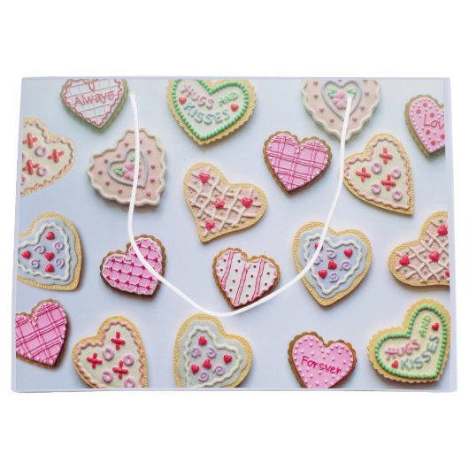 Grand Sac Cadeau Coeurs de la Saint Valentin (Devant)