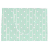 Grand Sac Cadeau Coeurs et rayures (Dos)