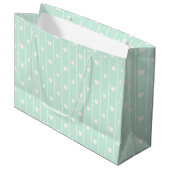 Grand Sac Cadeau Coeurs et rayures (Devant Angle)