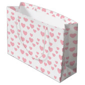 Grand Sac Cadeau Coeurs roses (Dos Angle)