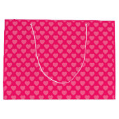 Grand Sac Cadeau Coeurs roses (Dos)