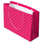 Grand Sac Cadeau Coeurs roses (Dos Angle)