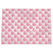 Grand Sac Cadeau Coeurs roses (Devant)