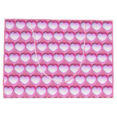 Grand Sac Cadeau Coeurs roses amusants - (Dos)