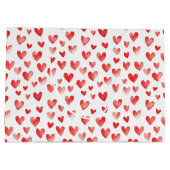Grand Sac Cadeau Coeurs rouges (Dos)