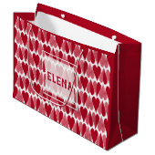 Grand Sac Cadeau Coeurs rouges (Devant Angle)