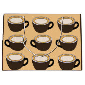 Grand Sac Cadeau Coffee Cup Pattern (Devant)