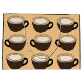 Grand Sac Cadeau Coffee Cup Pattern (Dos)