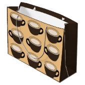 Grand Sac Cadeau Coffee Cup Pattern (Dos Angle)