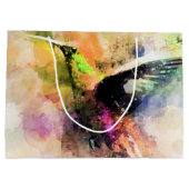 Grand Sac Cadeau Colibri à l'aquarelle  (Dos)