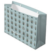 Grand Sac Cadeau Colibris, Design (Devant Angle)