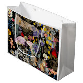 Grand Sac Cadeau Collage de fleurs (Devant Angle)
