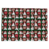 Grand Sac Cadeau Collage des neiges (Dos)