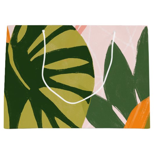 Grand Sac Cadeau Collage Jungle I (Devant)