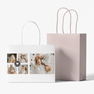 Grand Sac Cadeau Collage moderne Cadeau photo de famille personnali