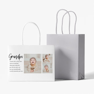 Grand Sac Cadeau Collage moderne Meilleur grand-père Jamais beauté