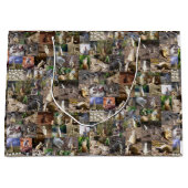 Grand Sac Cadeau Collage photo de Meerkat, (Devant)