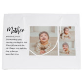 Grand Sac Cadeau Collage Photo & Meilleure Mère Citation Beau Cadea (Devant)