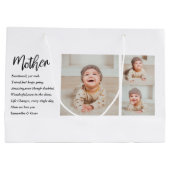 Grand Sac Cadeau Collage Photo & Meilleure Mère Citation Beau Cadea (Dos)