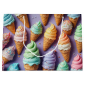 Grand Sac Cadeau Collection de cônes de crème glacée (Devant)