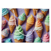 Grand Sac Cadeau Collection de cônes de crème glacée (Dos)