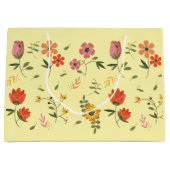 Grand Sac Cadeau collection de fleurs (Devant)