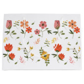 Grand Sac Cadeau collection de fleurs (Devant)