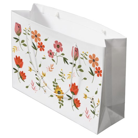 Grand Sac Cadeau collection de fleurs (Dos Angle)
