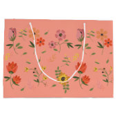Grand Sac Cadeau collection de fleurs (Dos)