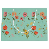Grand Sac Cadeau collection de fleurs (Devant)