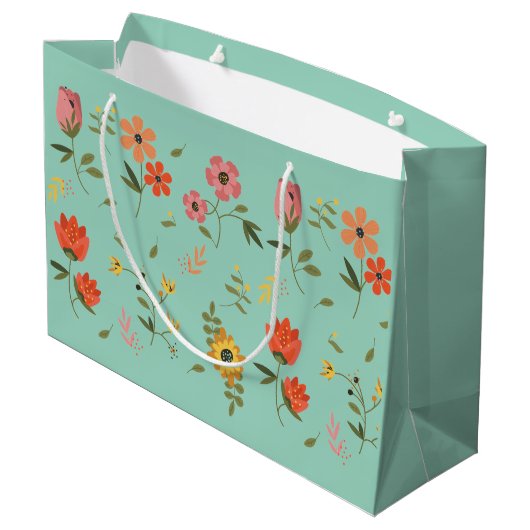 Grand Sac Cadeau collection de fleurs (Dos Angle)