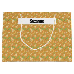 Grand Sac Cadeau Collection de Motifs de paniers de fruits - Banane