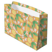 Grand Sac Cadeau Collection de Motifs de paniers de fruits - Citron (Dos Angle)
