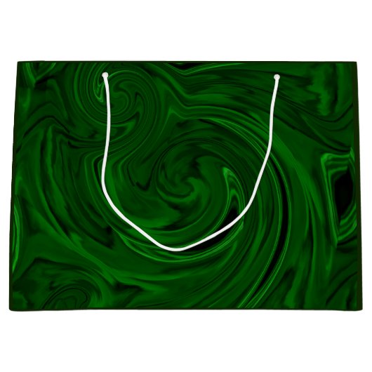 Grand Sac Cadeau collections vertes en pierre de malachite (Devant)