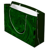 Grand Sac Cadeau collections vertes en pierre de malachite (Dos Angle)