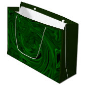 Grand Sac Cadeau collections vertes en pierre de malachite (Devant Angle)