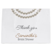 Grand Sac Cadeau Collier de perles élégant pour Baby Shower  (Devant)