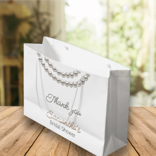 Grand Sac Cadeau Collier de perles élégant pour Baby Shower