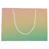 Grand Sac Cadeau Coloré Ombre Gradient Turquoise Peach rose (Dos)