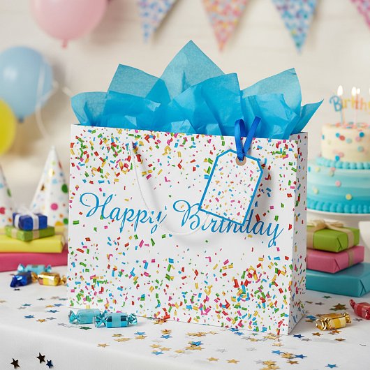 Grand Sac Cadeau Colorful confetti