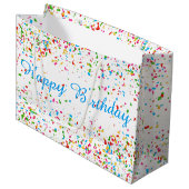 Grand Sac Cadeau Colorful confetti (Devant Angle)