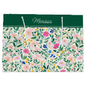 Grand Sac Cadeau Colorful Floral Personalized (Dos)