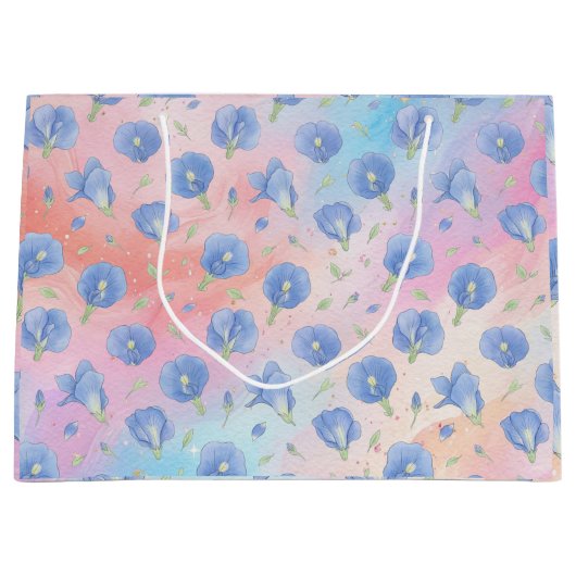 Grand Sac Cadeau Colorful Flower Pattern (Devant)