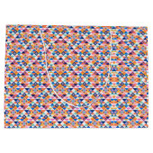 Grand Sac Cadeau Colorful gift bag with geometric pattern  (Dos)