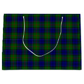 Grand Sac Cadeau Colquhoun tartan bleu vert plaid (Devant)
